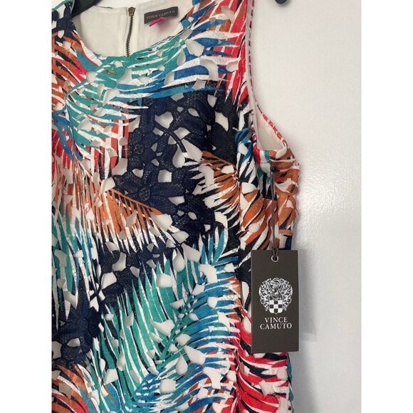 Vince Camuto Tropical Mystique Lace Overlay Shift Dress – Size 4 – NWT – $159 Re - Picture 7 of 8